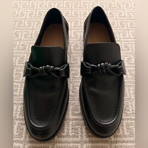 Bottega Veneta Black Leather Loafers
